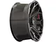 4Play 4P80R Gloss Black with Brushed Face 6-Lug Wheel; 22x12; -44mm Offset (04-08 F-150)