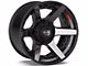4Play 4P60 Gloss Black with Brushed Face 8-Lug Wheel; 22x10; -24mm Offset (11-14 Sierra 2500 HD)