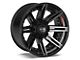 4Play 4P08 Gloss Black with Brushed Face 8-Lug Wheel; 22x10; -24mm Offset (11-14 Sierra 3500 HD SRW)