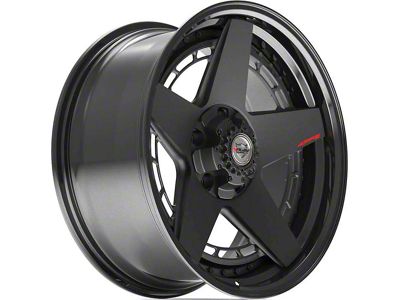 4Play 4PF5 Matte Black with Gloss Black 8-Lug Wheel; 20x9; 0mm Offset (11-14 Sierra 3500 HD SRW)