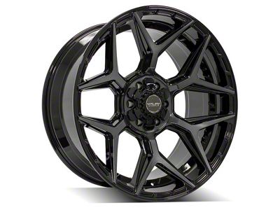 4Play 4P06 Brushed Black 6-Lug Wheel; 24x10; 18mm Offset (07-13 Silverado 1500)