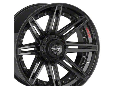 4Play 4P08 Brushed Black 6-Lug Wheel; 20x10; -18mm Offset (07-13 Silverado 1500)