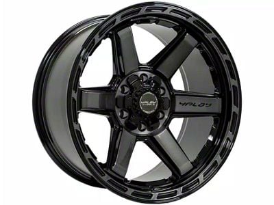 4Play 4P63 Gloss Black with Brushed Face 6-Lug Wheel; 22x12; -44mm Offset (07-13 Silverado 1500)