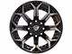 4Play 4P80R Gloss Black with Brushed Face 8-Lug Wheel; 22x12; -44mm Offset (11-14 Silverado 2500 HD)