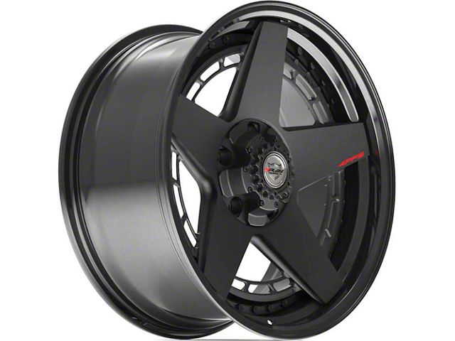 4Play 4PF5 Matte Black with Gloss Black 8-Lug Wheel; 20x9; 0mm Offset (11-14 Silverado 2500 HD)