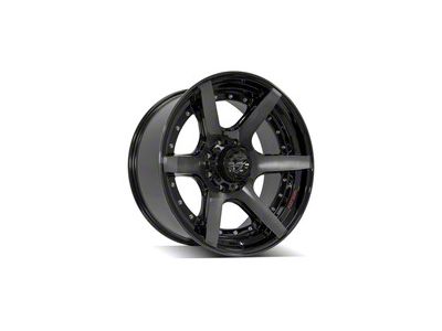 4Play 4P60 Brushed Black 8-Lug Wheel; 22x10; -24mm Offset (07-10 Silverado 3500 HD SRW)