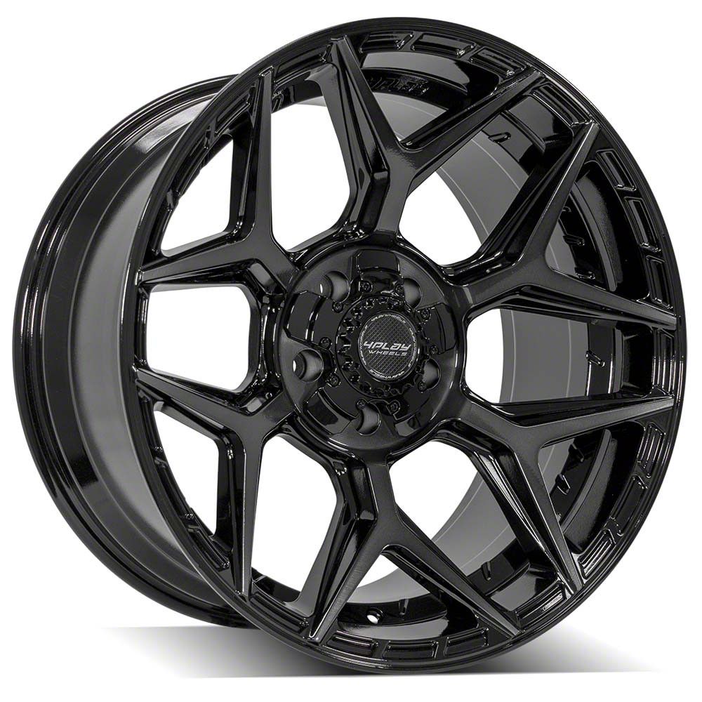 4Play 4P06 Gloss Black with Brushed Face 6-Lug Wheel; 20×10; -18mm Offset (09-14 F-150)