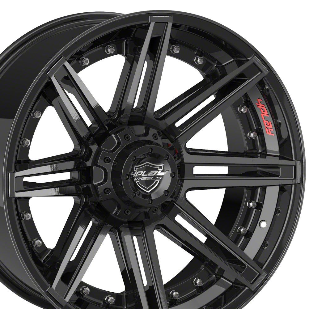 4Play 4P70 Brushed Black 6-Lug Wheel; 20×10; -18mm Offset (09-14 F-150)