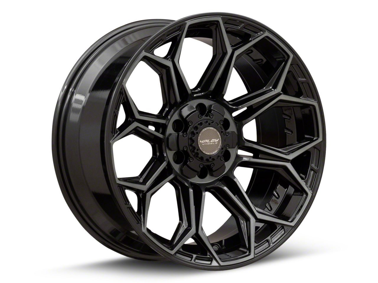 4Play 4P83 Brushed Black 6-Lug Wheel; 22×9; 12mm Offset (09-14 F-150)