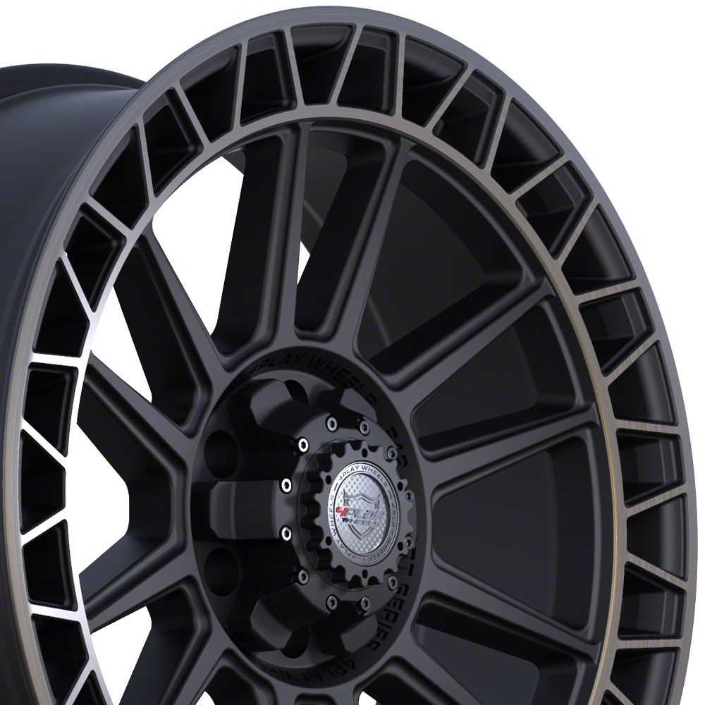 4Play 4PS12 Satin Black Machined with Bronze 6-Lug Wheel; 22×9; 0mm Offset (09-14 F-150)