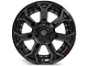 4Play 4P70 Gloss Black with Brushed Face 5-Lug Wheel; 22x12; -44mm Offset (09-18 RAM 1500)