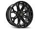4Play 4P83 Gloss Black with Brushed Face 5-Lug Wheel; 22x10; -18mm Offset (09-18 RAM 1500)