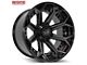 4Play 4P83 Gloss Black with Brushed Face 5-Lug Wheel; 22x12; -44mm Offset (09-18 RAM 1500)