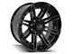 4Play 4P08 Gloss Black with Brushed Face 8-Lug Wheel; 22x10; -24mm Offset (10-18 RAM 3500 SRW)