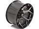 4Play 4P50 Gloss Black with Brushed Face 8-Lug Wheel; 22x10; -24mm Offset (11-16 F-250 Super Duty)