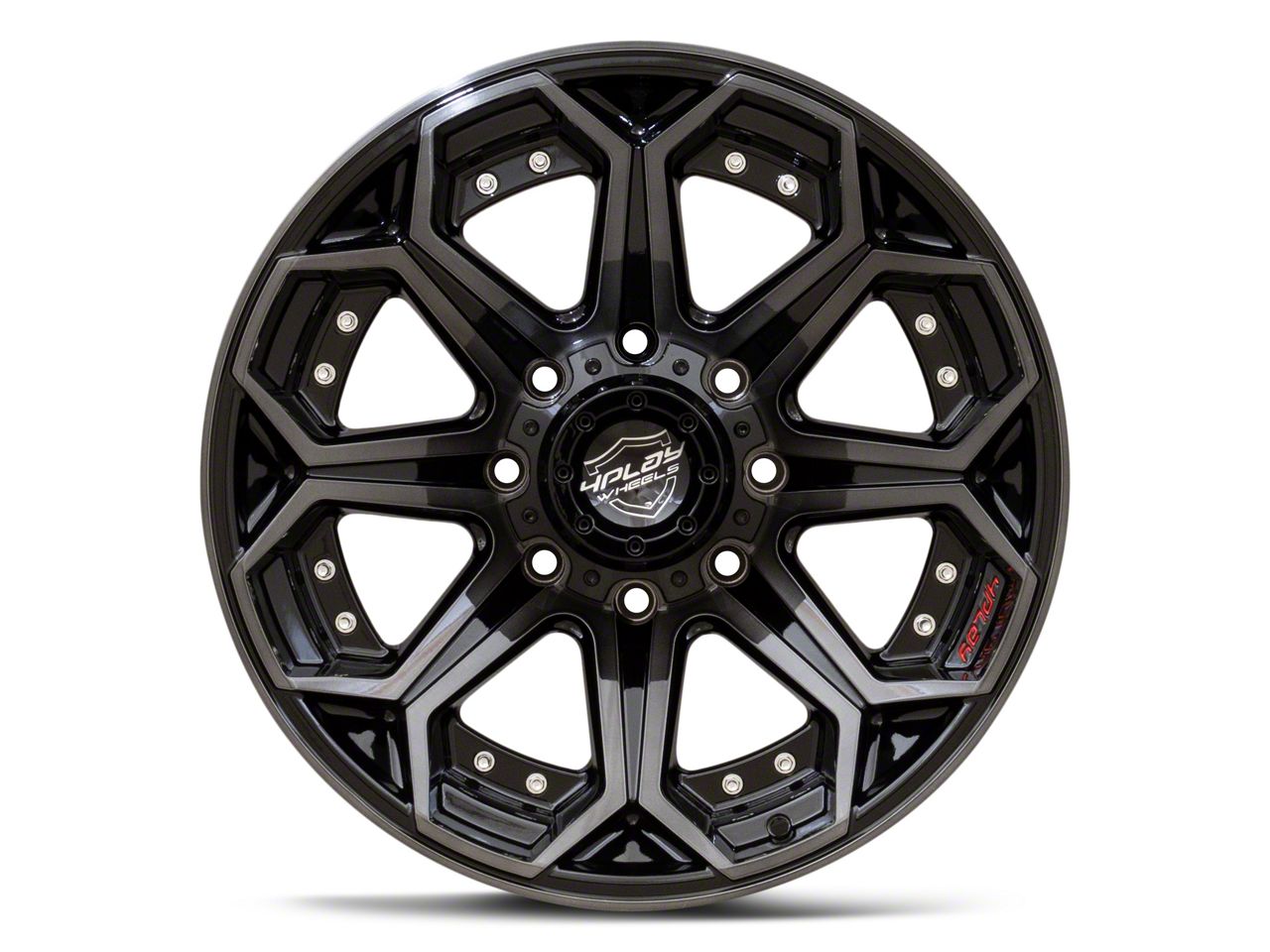 4Play F-250 Super Duty 4P80R Brushed Black 8-Lug Wheel; 20x9; 0mm