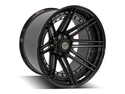 4Play 4PF8 Matte Black with Gloss Black 8-Lug Wheel; 22x10; -24mm Offset (11-16 F-250 Super Duty)
