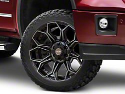4Play 4P83 Brushed Black 6-Lug Wheel; 22x9; 12mm Offset (14-18 Sierra 1500)