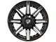 4Play 4P08 Gloss Black with Brushed Face 6-Lug Wheel; 22x10; -18mm Offset (15-20 F-150)