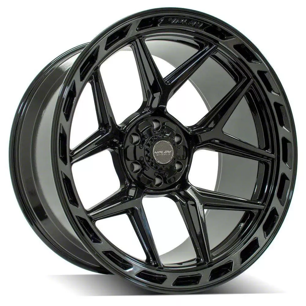 4Play 4P55 Brushed Black 6-Lug Wheel; 20×12; -44mm Offset (15-20 F-150)
