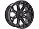 4Play 4P83 Gloss Black with Brushed Face 6-Lug Wheel; 22x12; -44mm Offset (15-20 F-150)