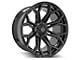 4Play 4P83 Gloss Black with Brushed Face 6-Lug Wheel; 24x12; -44mm Offset (15-20 F-150)