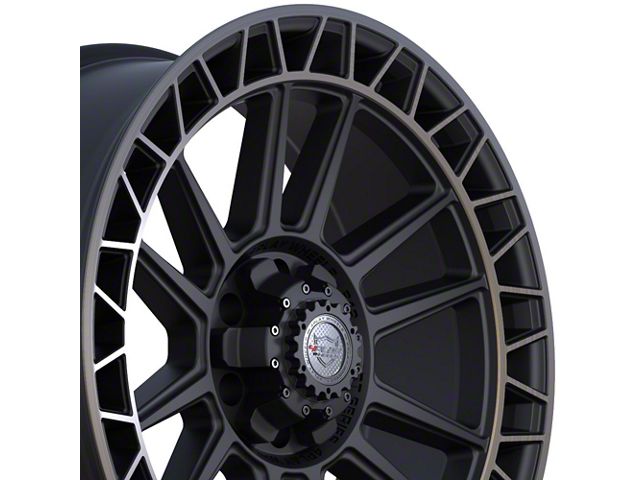 4Play 4PS12 Satin Black Machined with Bronze 6-Lug Wheel; 20x9; 0mm Offset (15-20 F-150)