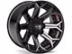 4Play 4P80R Gloss Black with Brushed Face 8-Lug Wheel; 22x10; -24mm Offset (15-19 Sierra 2500 HD)