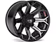 4Play 4P80R Gloss Black with Brushed Face 8-Lug Wheel; 22x12; -44mm Offset (15-19 Sierra 3500 HD SRW)