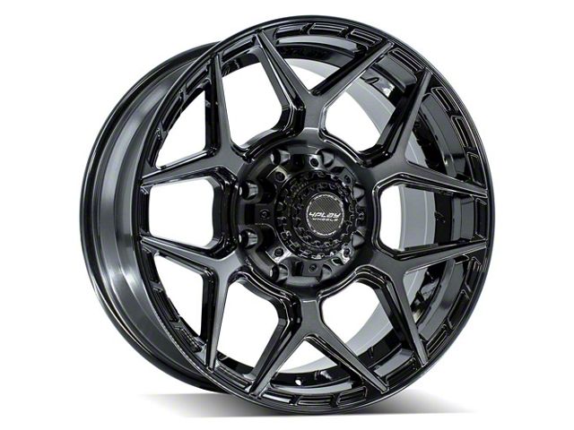 4Play 4P06 Brushed Black 8-Lug Wheel; 20x9; 0mm Offset (15-19 Silverado 2500 HD)