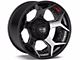 4Play 4P50 Gloss Black with Brushed Face 8-Lug Wheel; 22x10; -24mm Offset (15-19 Silverado 2500 HD)