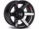 4Play 4P60 Gloss Black with Brushed Face 8-Lug Wheel; 22x10; -24mm Offset (15-19 Silverado 2500 HD)