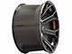 4Play 4P70 Gloss Black with Brushed Face 8-Lug Wheel; 22x12; -44mm Offset (15-19 Silverado 2500 HD)