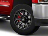 4Play 4P80R Brushed Black 8-Lug Wheel; 20x9; 0mm Offset (15-19 Silverado 2500 HD)