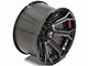 4Play 4P70 Gloss Black with Brushed Face 8-Lug Wheel; 22x12; -44mm Offset (15-19 Silverado 3500 HD SRW)