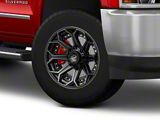 4Play 4P80R Brushed Black 8-Lug Wheel; 20x9; 0mm Offset (15-19 Silverado 3500 HD SRW)