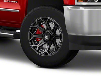 4Play 4P80R Brushed Black 8-Lug Wheel; 20x9; 0mm Offset (15-19 Silverado 3500 HD SRW)
