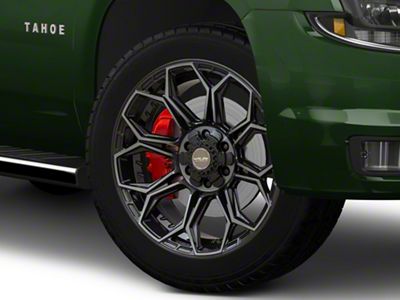 4Play 4P83 Brushed Black 6-Lug Wheel; 22x9; 12mm Offset (15-20 Tahoe)