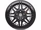 4Play 4PF8 Matte Black Center with Gloss Black Barrel 6-Lug Wheel; 20x9; 0mm Offset (15-20 Tahoe)