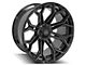 4Play 4P83 Gloss Black with Brushed Face 6-Lug Wheel; 24x12; -44mm Offset (15-20 Yukon)