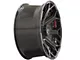 4Play 4P80R Gloss Black with Brushed Face 8-Lug Wheel; 22x12; -44mm Offset (17-22 F-250 Super Duty)