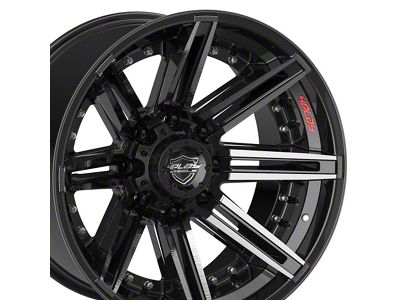 4Play 4P08 Brushed Black 8-Lug Wheel; 20x10; -24mm Offset (23-24 F-250 Super Duty)