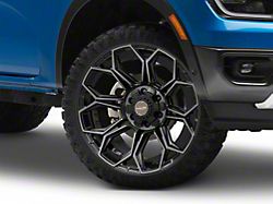 4Play 4P83 Brushed Black 6-Lug Wheel; 22x9; 12mm Offset (24-26 Ranger)