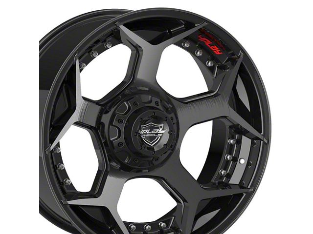 4Play 4P50 Brushed Black 6-Lug Wheel; 20x10; -18mm Offset (99-06 Sierra 1500)