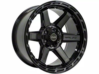 4Play 4P63 Gloss Black with Brushed Face 6-Lug Wheel; 22x12; -44mm Offset (99-06 Silverado 1500)