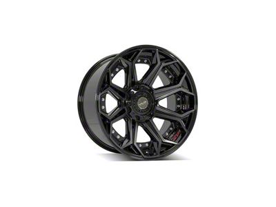 4Play 4P80R Brushed Black 5-Lug Wheel; 22x10; -24mm Offset (05-11 Dakota)