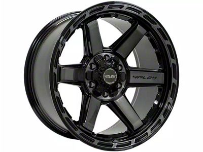 4Play 4P63 Gloss Black with Brushed Face 6-Lug Wheel; 22x12; -44mm Offset (23-24 Canyon)