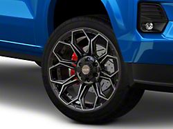 4Play 4P83 Brushed Black 6-Lug Wheel; 22x9; 12mm Offset (23-26 Colorado)