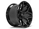 4Play 4P06 Gloss Black with Brushed Face 5-Lug Wheel; 22x12; -44mm Offset (05-11 Dakota)