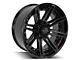 4Play 4P08 Gloss Black with Brushed Face 5-Lug Wheel; 22x10; -24mm Offset (05-11 Dakota)